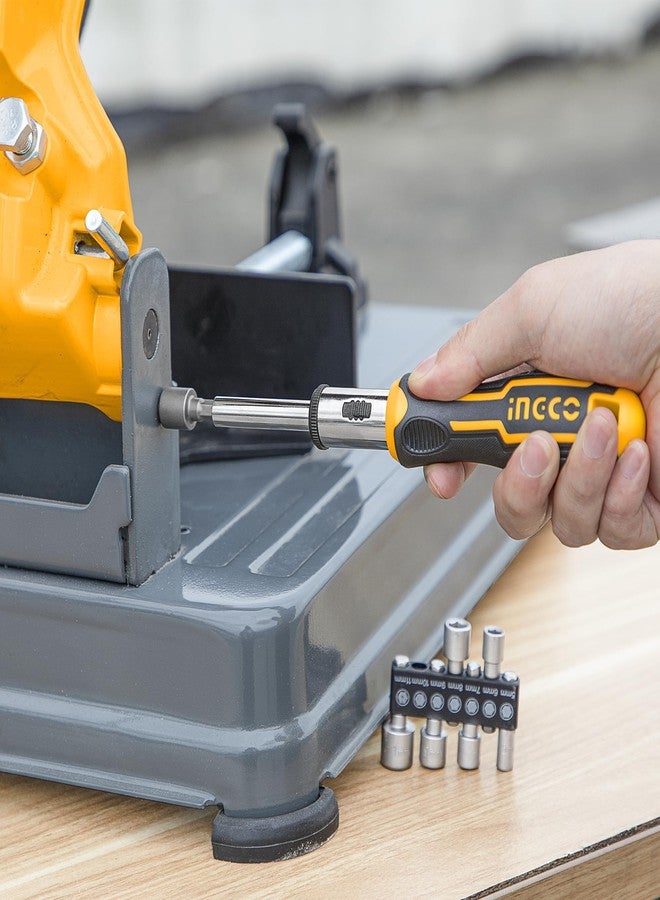 INGCO 24 IN 1 Ratchet Screwdriver Set, INGCO Style Ratchet Handle, 16 Pcs Screwdriver Bits, 7 Pcs 1/4" Power sleeve - Image 5